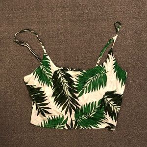 Tropical Lead Print crop top